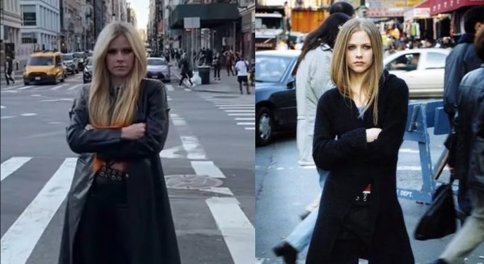 Avril Lavigne recrea la portada de su álbum 20 años después