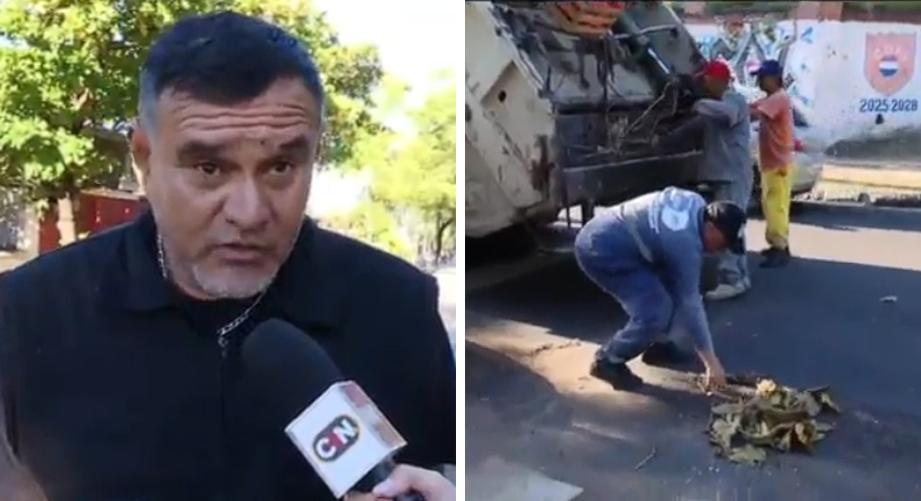 Funcionarios municipales realizan limpieza de calles en Asunción en operativo especial