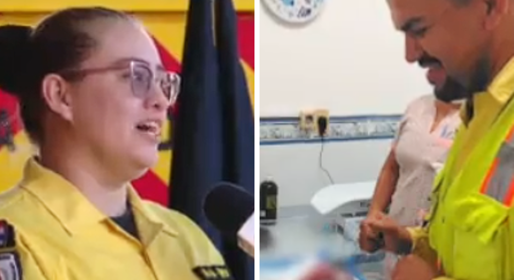 Bomberos asisten parto de emergencia en Limpio durante traslado al hospital