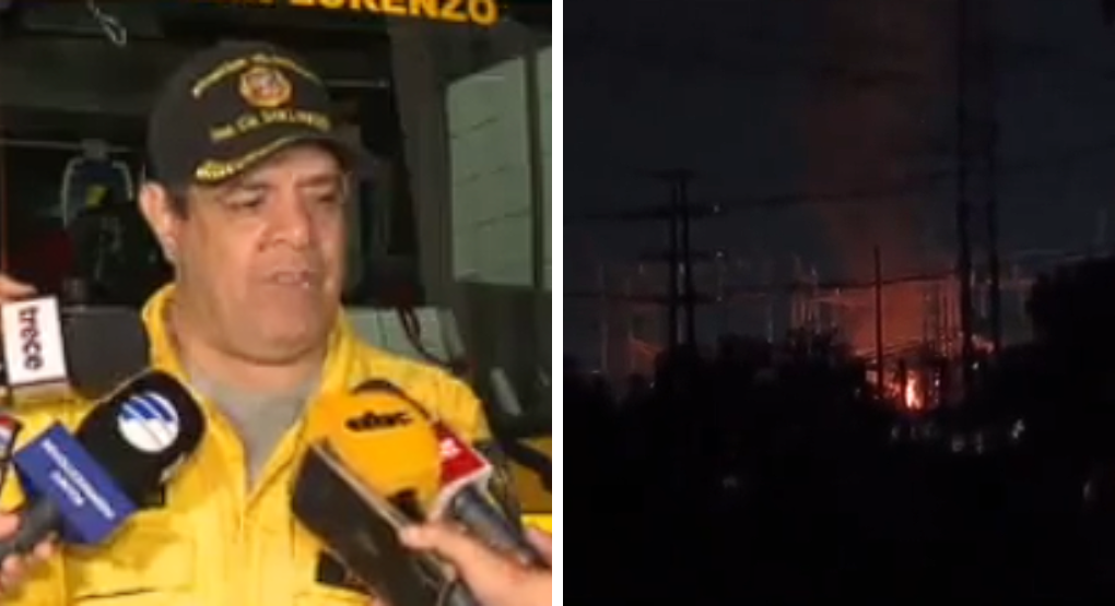 San Lorenzo: incendio dejó zonas sin energía