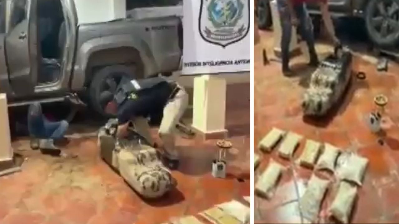 Incautan más de 10 kilos de droga ocultos en camioneta en San Antonio