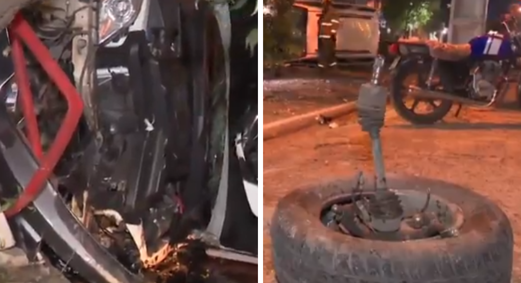 Automovilista volcó en San Lorenzo y huyó antes de la llegada policial