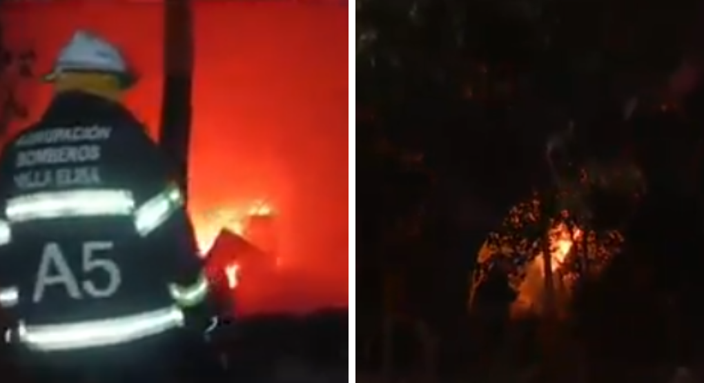 Incendio en depósito clandestino de combustibles
