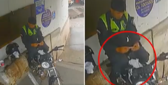Policía fue captado en servicio en presunto caso vinculado a adicciones en el Mercado 4