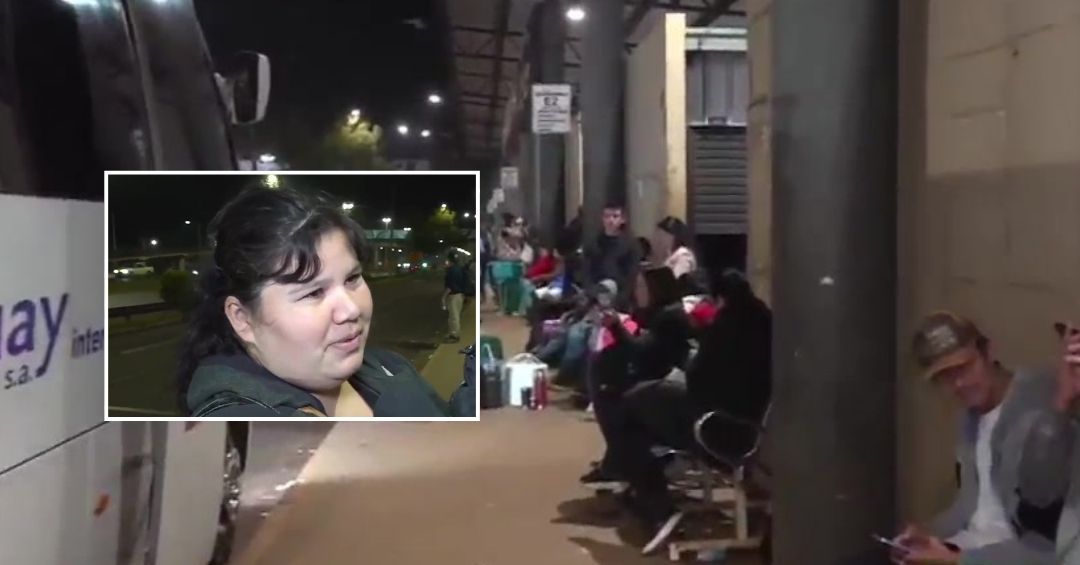Movimiento tranquilo en la parada interurbana de Ciudad del Este