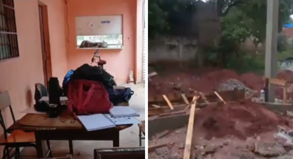 Denuncian obras inconclusas en colegio de San Lore