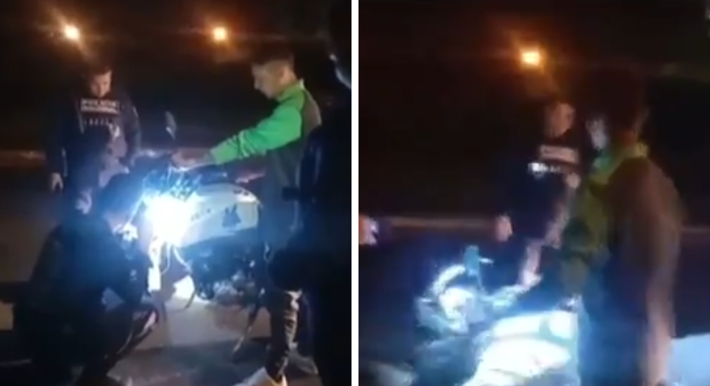 Policía fue apartado tras presunta agresión a motociclista durante control