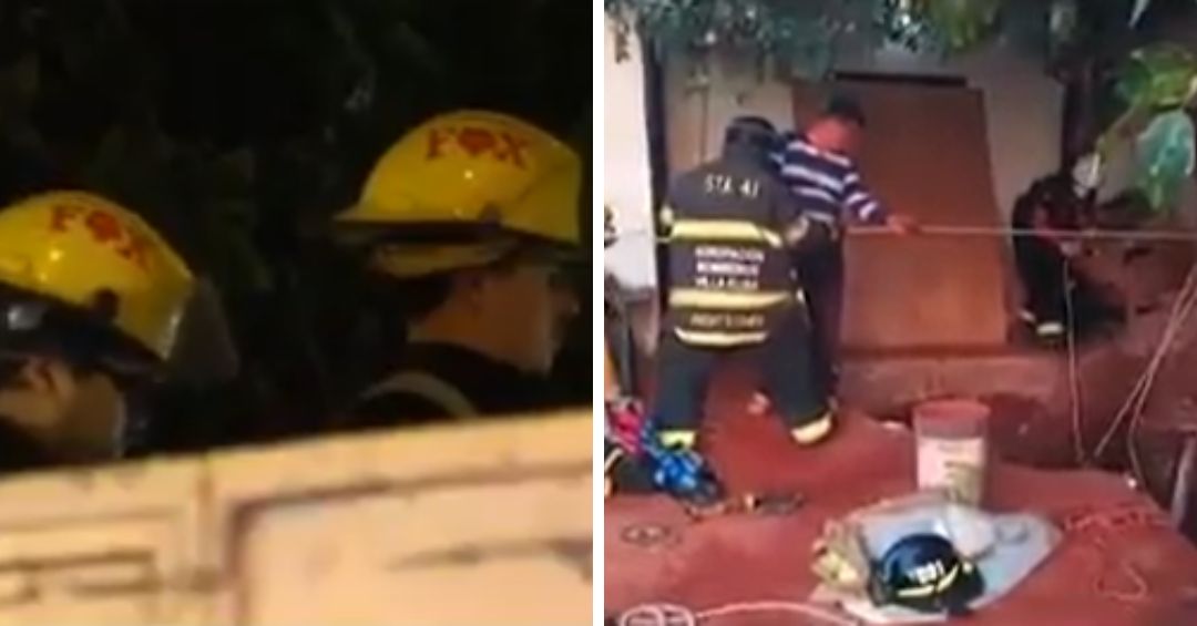 Intensa operación de rescate a un hombre atrapado en pozo ciego